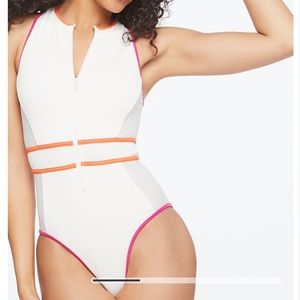 Front zip swim suit
